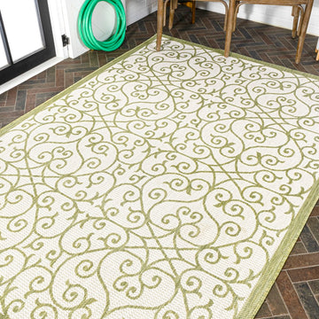 Madrid Vintage Filigree Textured Weave Indoor/outdoor Area Rug